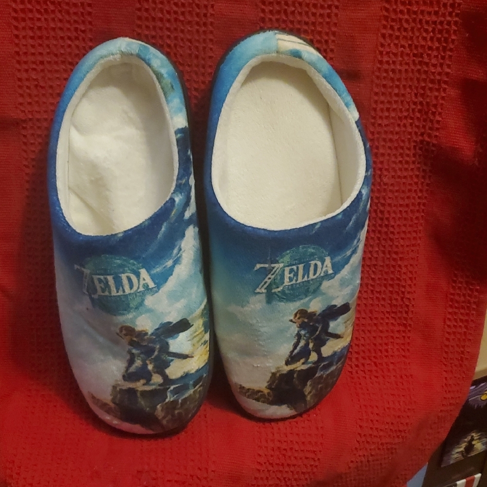Zelda Themed Blue Slippers.